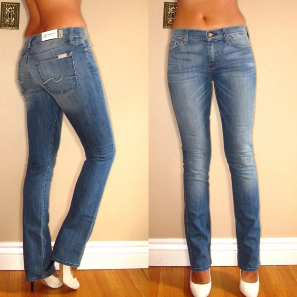 7 For All Mankind Straight Bleached 